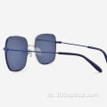 Fashion Square Metall Damensonnenbrille